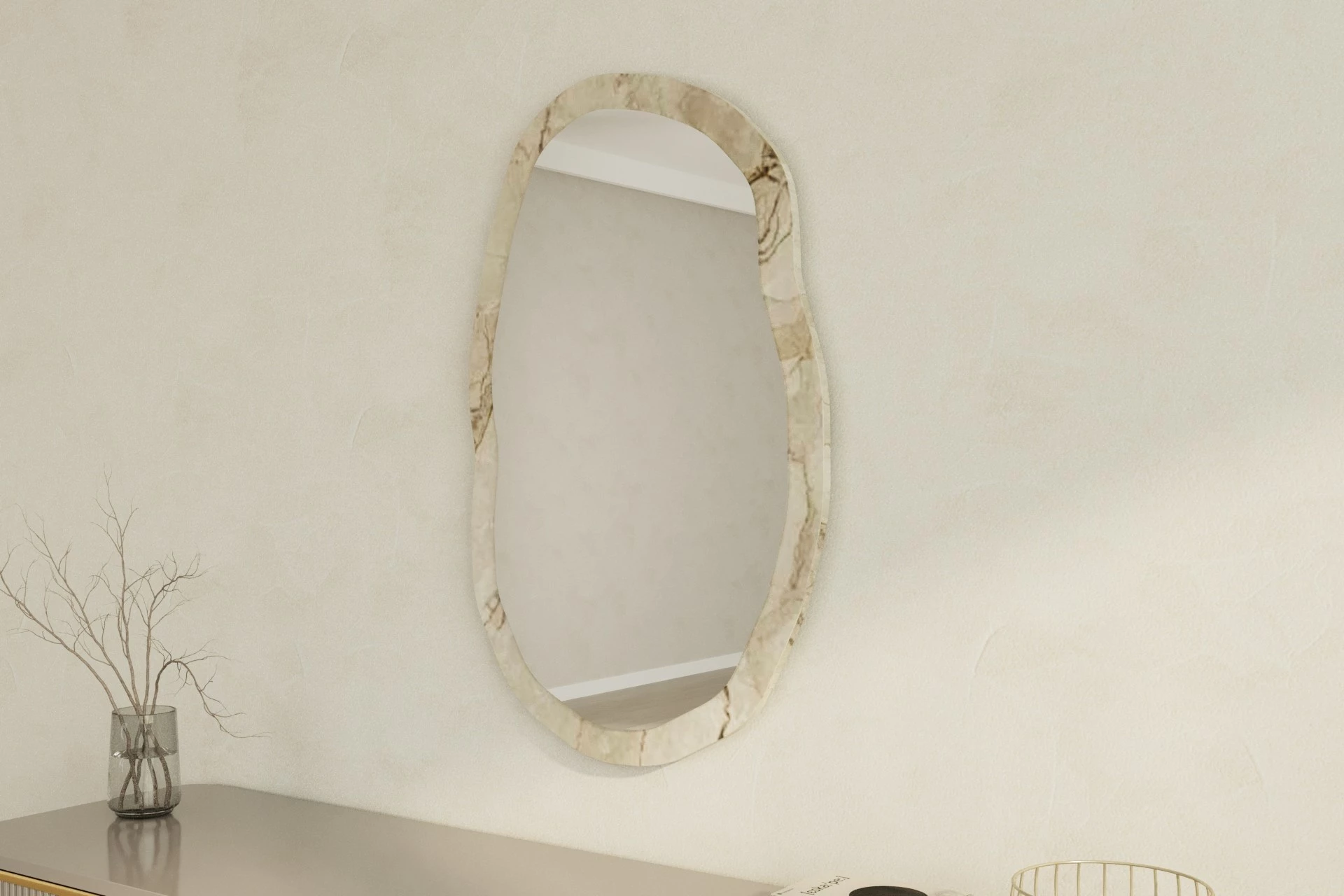 Pasqyrë Hanah Home, Lossa, ngjyrë Ephesus dhe mermeri