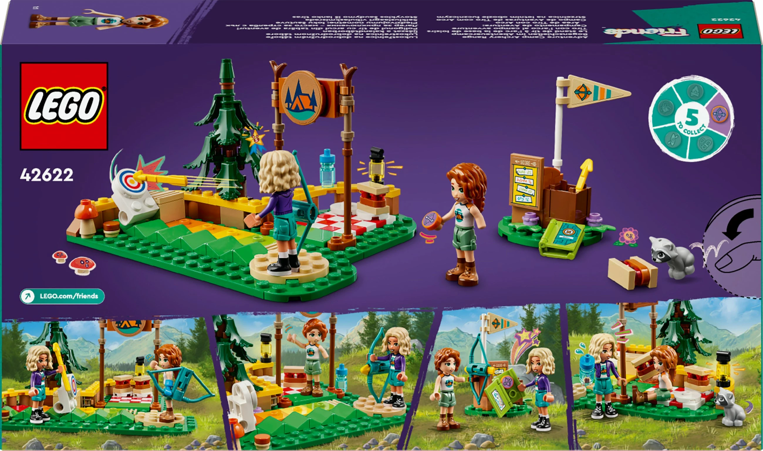 Set ndërtimi LEGO Friends 42622, kamp aventuresk, multikolor