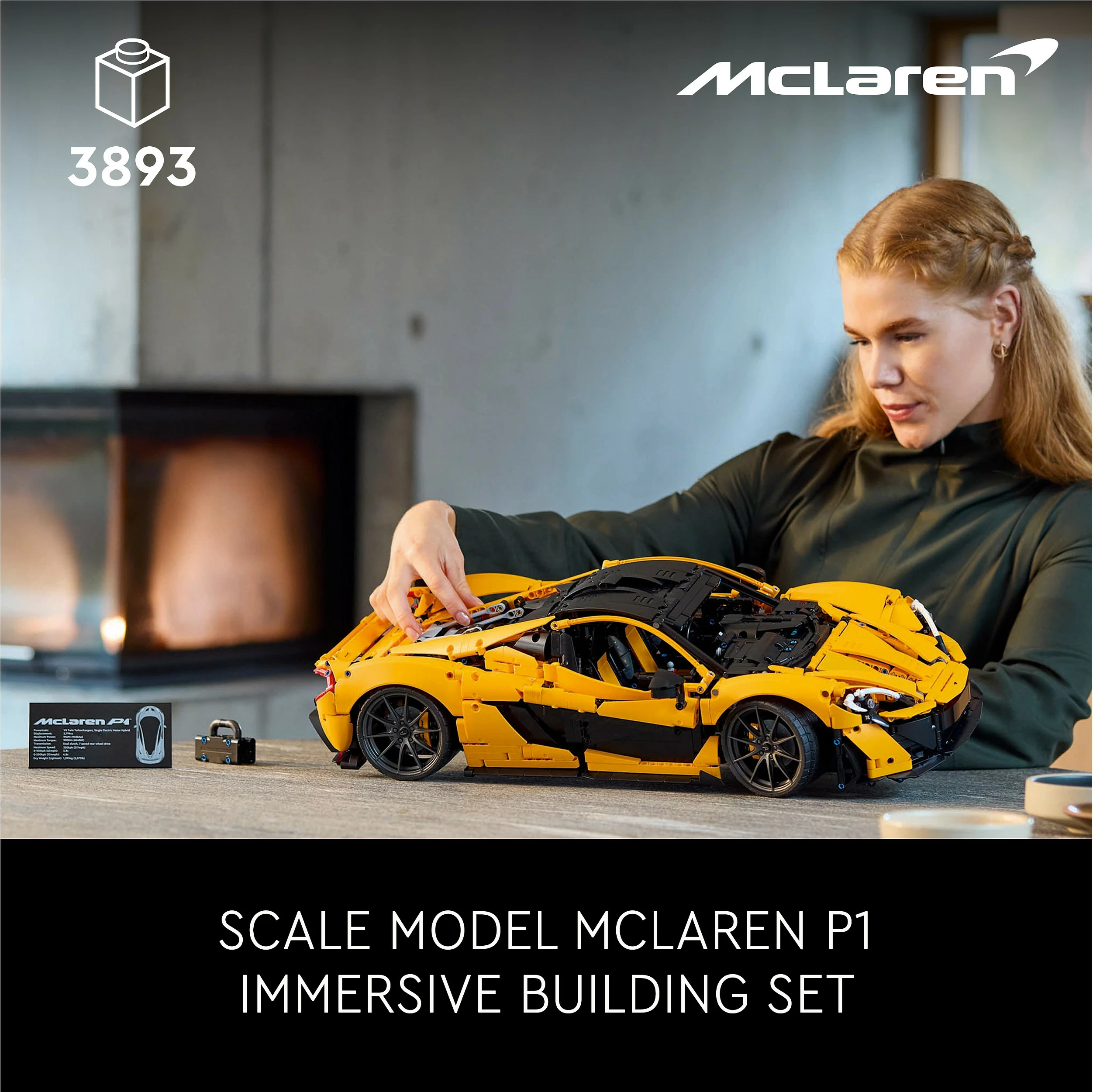 Set ndërtimi LEGO McLaren P1, 3893 pjesë, shumëngjyrësh