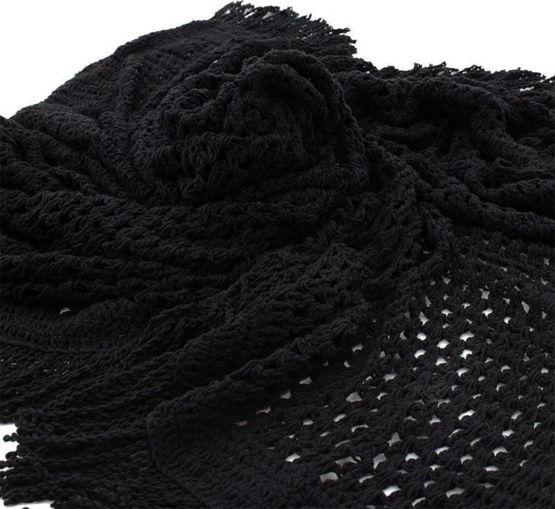 Çati për ditë, makrame e zezë, 4x4m