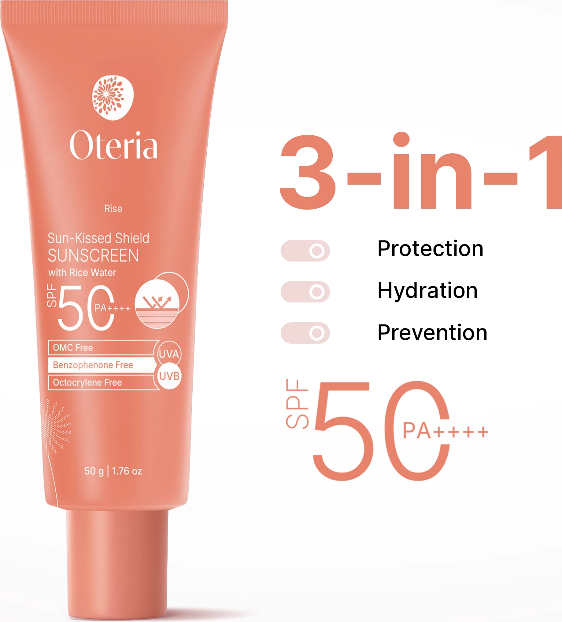 Oteria Sun-Kissed Shield SPF 50 PA++++