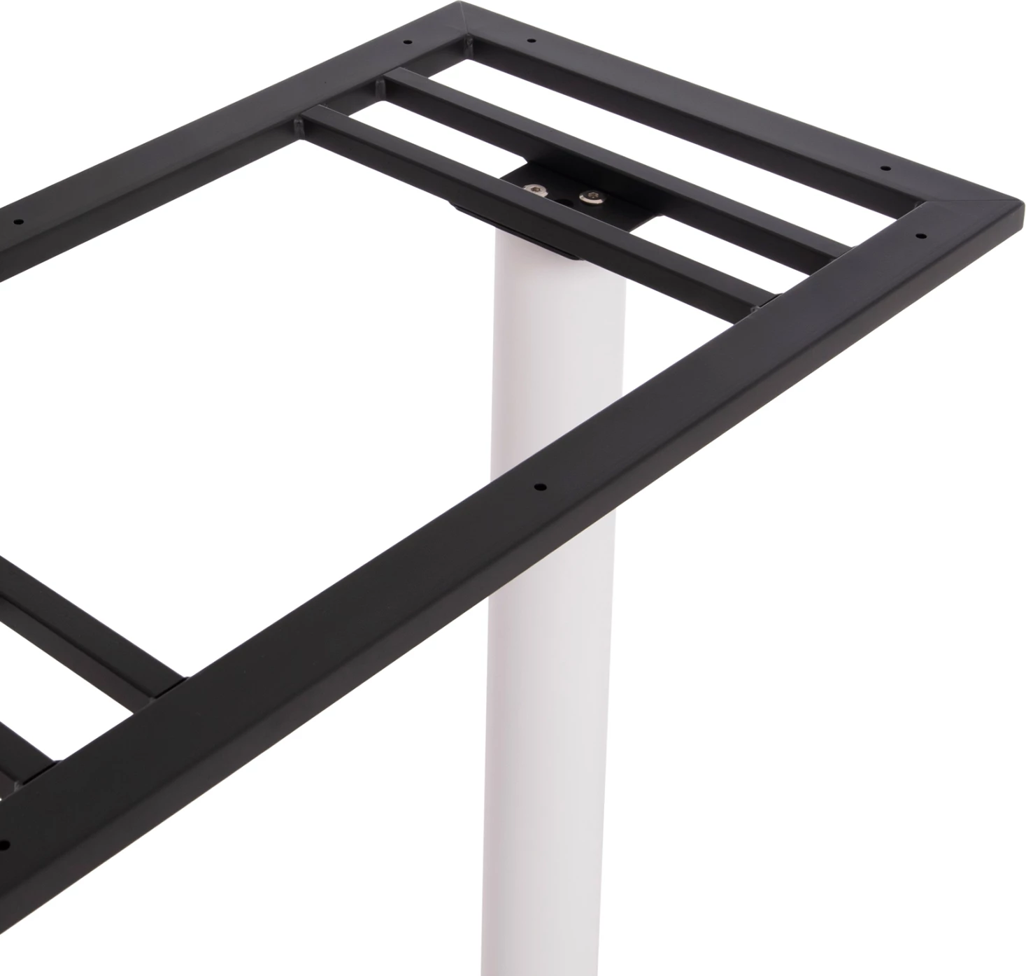 Bazë për tavolinë bar, dy këmbë, metal, ngjyrë e bardhë matte, 80x40x108 cm