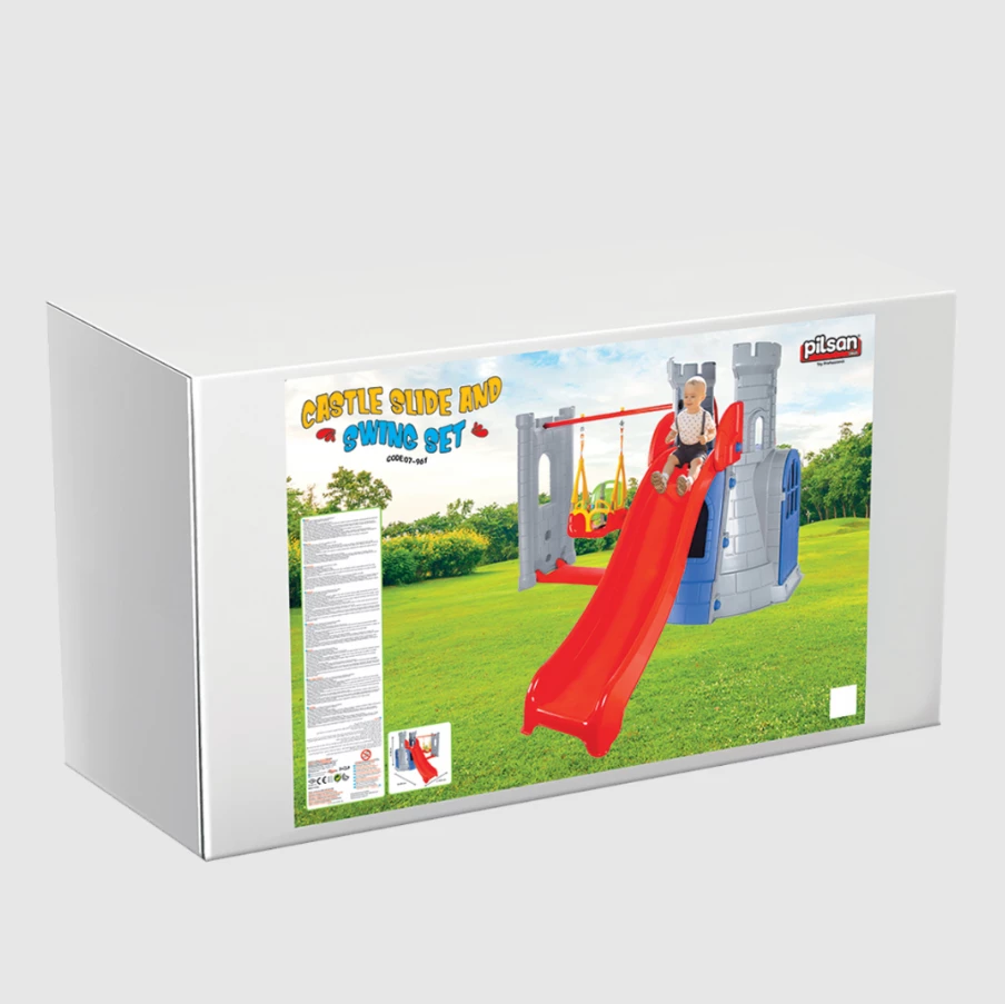 Rrëshqitës për fëmijë Pilsan Castle Swing and Slide Set