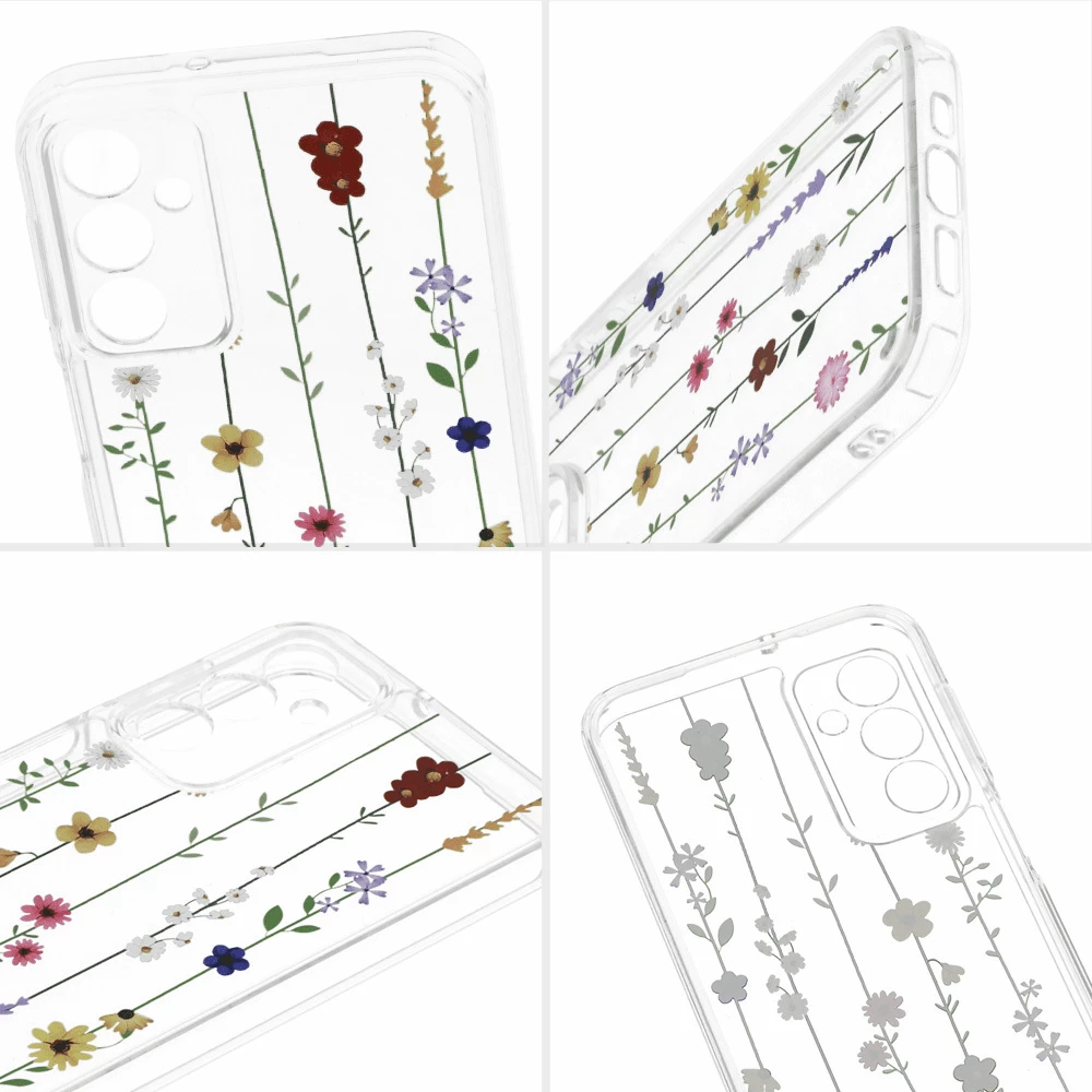 Mbështjellës silikoni ONASI Clear Case Garden për Samsung Galaxy A14, 1.8mm, transparent