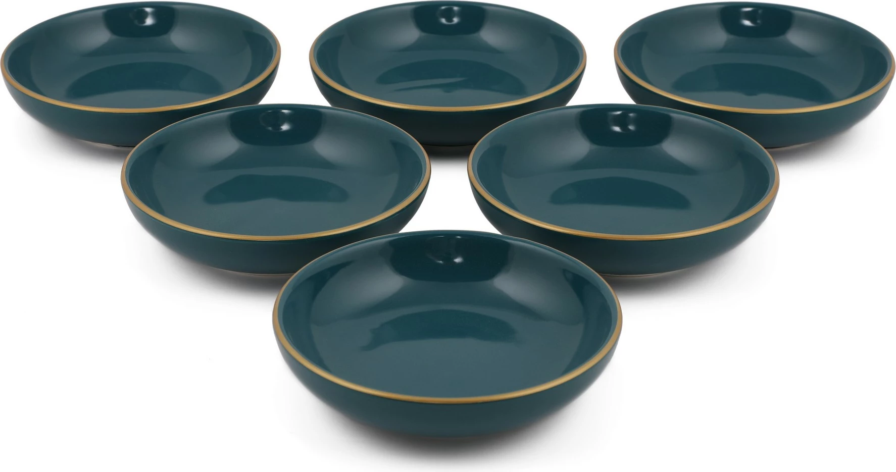 Set tasash salceje qeramike (6 cope), Hermia Concept, ngjyre blu petrol, ST489006F418A841600MAYD100