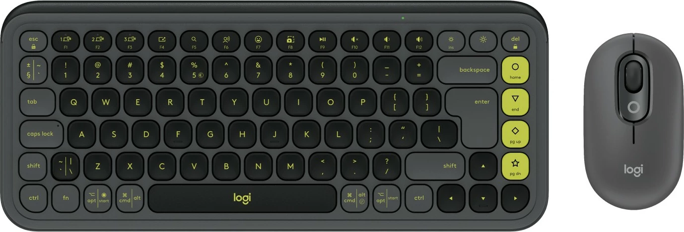 Tastierë dhe maus Logitech POP ICON COMBO, Bluetooth, mini, grafit