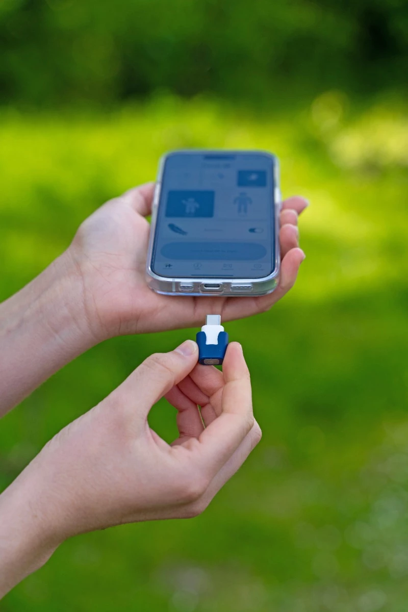 Pajisje kundër pickimeve të insekteve HEAT IT V3 USB-C, e kaltër