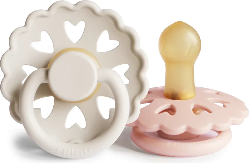 Biberon FRIGG Fairytale, 6-18 muaj, 2 copë, e bardhë/rozë