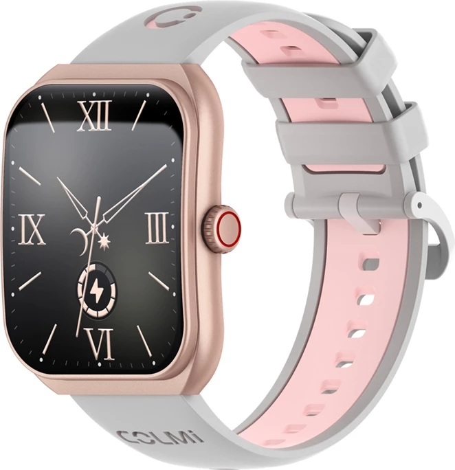 Smartwatch, Colmi P86, 1.93" AMOLED AOD, thirrje Bluetooth, 1ATM, 400 mAh, rozë e artë
