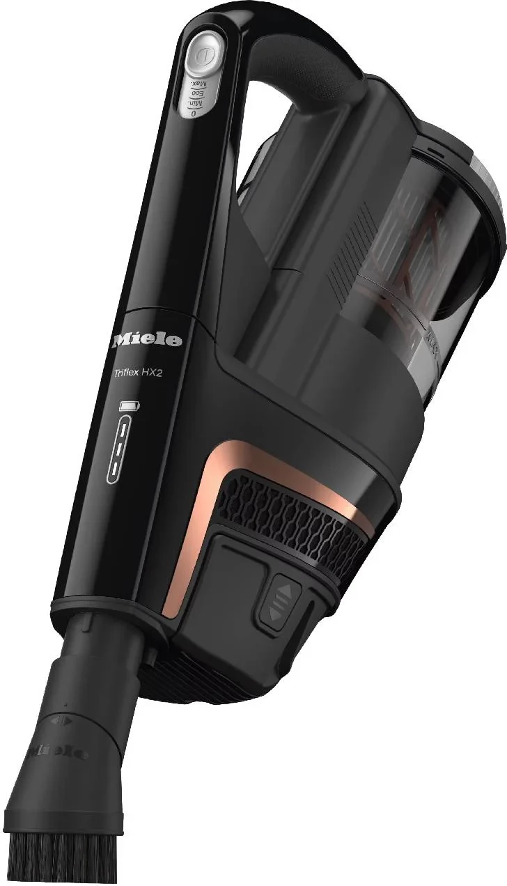 Fshesë elektrike me shkop pa kabllo Miele Triflex HX2 125 Gala Edition 3-në-1, deri 60 min, 2 bateri, Obsidian Black