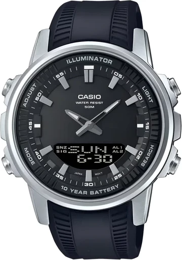 Orë dore Casio AMW-880-1AV, e argjendtë/zezë