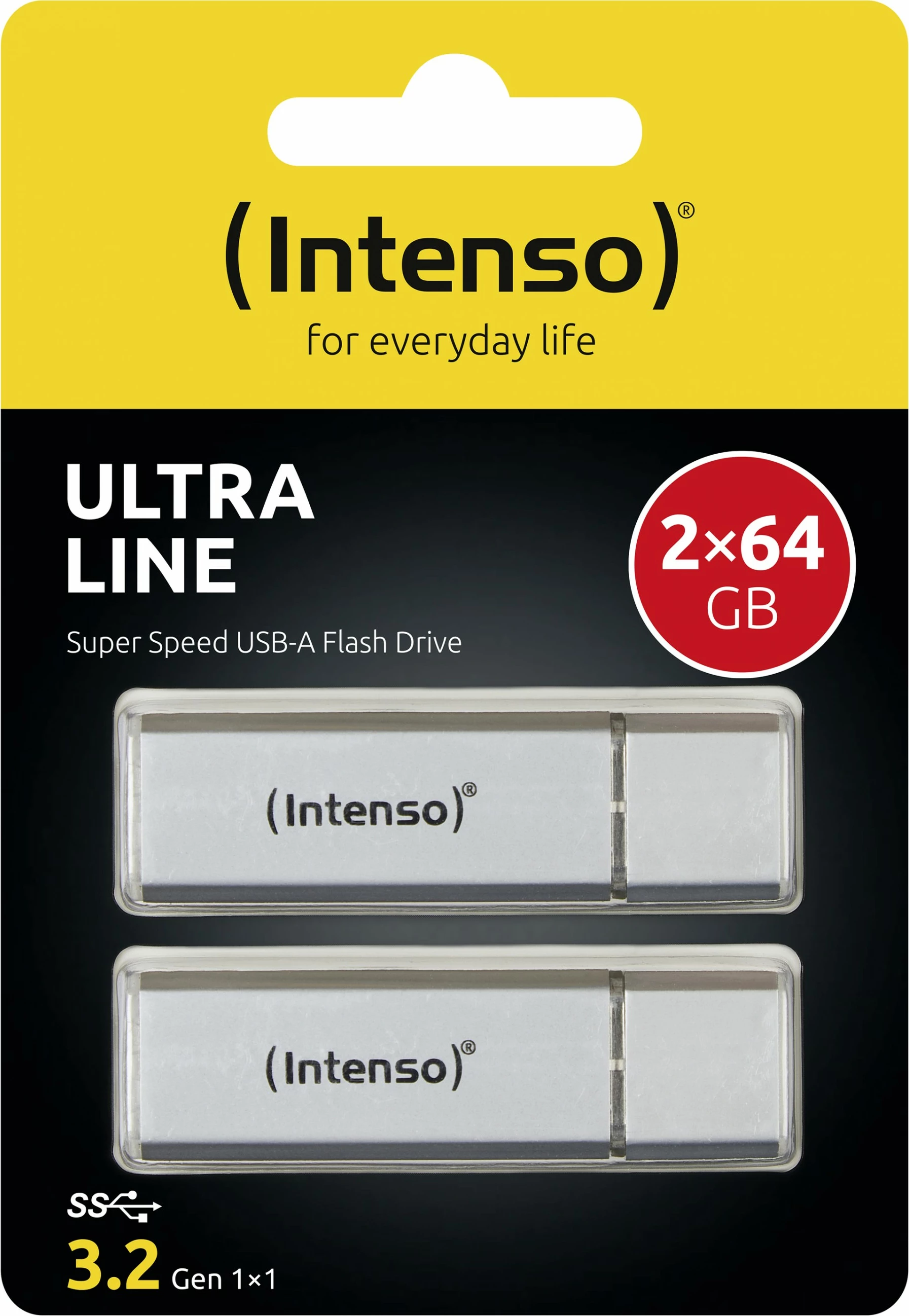 USB stick Intenso Ultra Line 2x64GB, USB 3.2, argjend