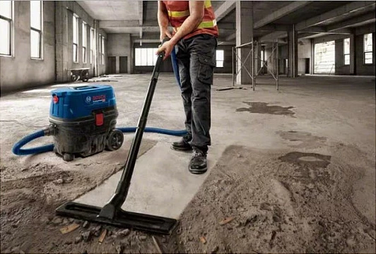 Fshesë me kova Bosch GAS 12-25 PL, 1250 W, 21 L, HEPA, e zezë/blu