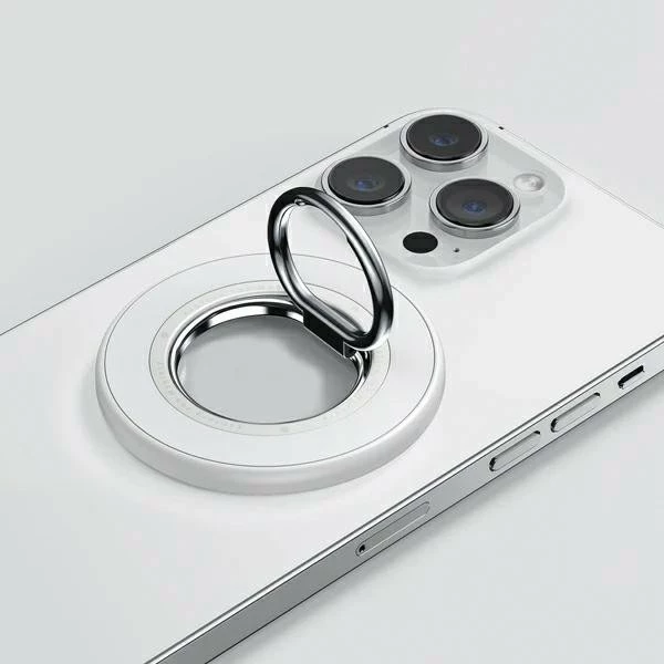 Mbajtëse unaze MagSafe SODI BM-350, magnetike rrotulluese 360°, stand tavoline, e bardhë
