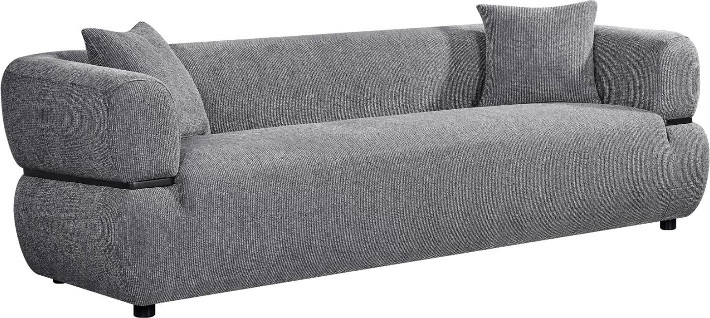 Divan treshe ARCTIS, material gri, FH3327.01, 229x88x68cm