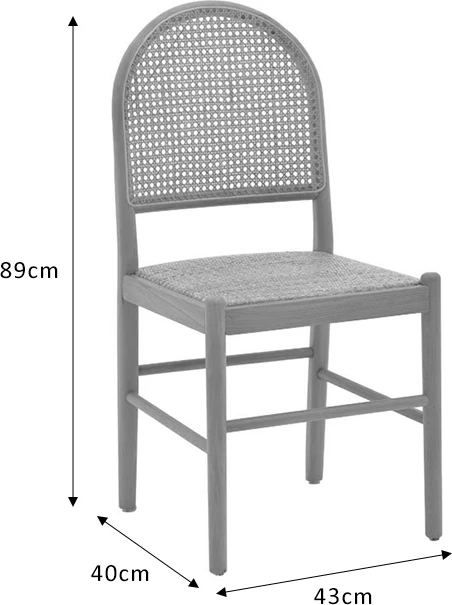 Karrige Alessia dru ahu natyral-ratan natyral 43x40x89cm