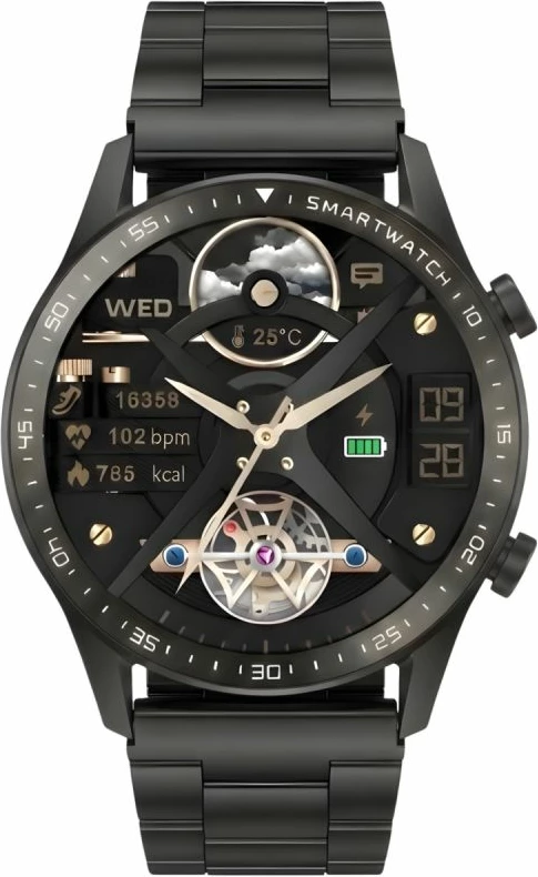 Smartwatch Gravity GT10-1, i zi, me rrip dhe byzylyk