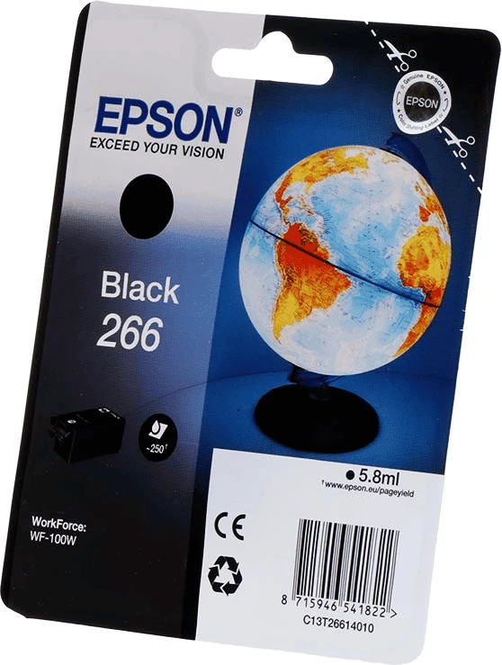 Fishek boje, Epson 266 C13T26614010, 5.8 ml, deri 260 faqe, standard, e zezë