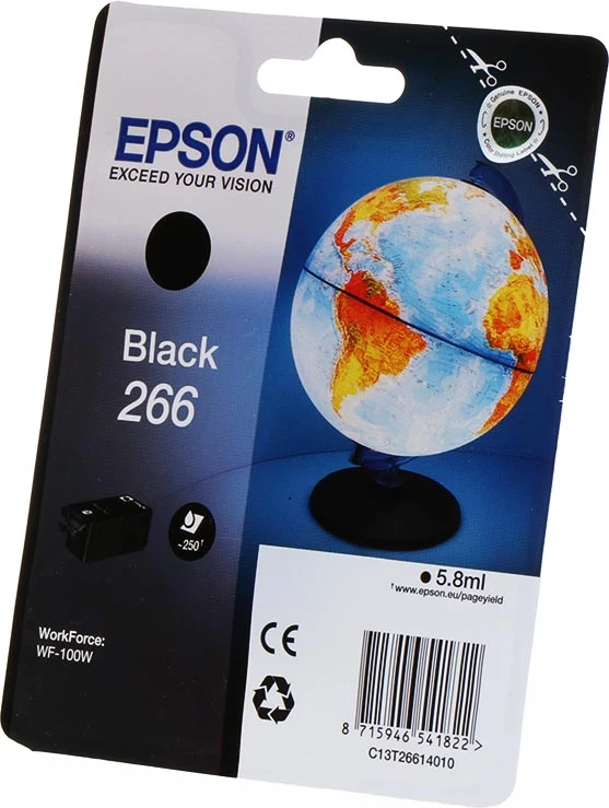 Fishek boje, Epson 266 C13T26614010, 5.8 ml, deri 260 faqe, standard, e zezë