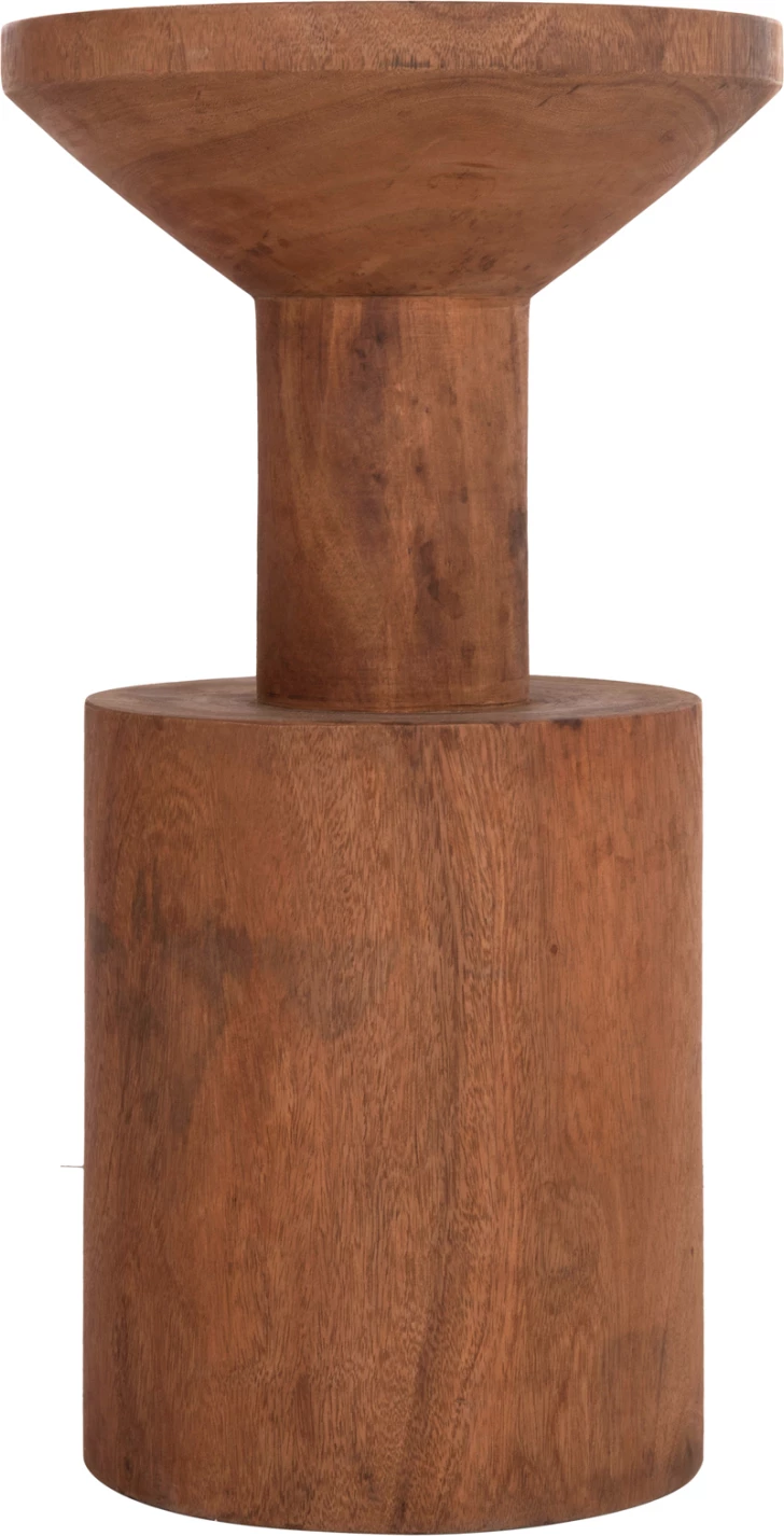 Tavolinë anësore BERMAL, dru suar i fortë, ngjyrë natyrale, FH9889.11, 35x65cm