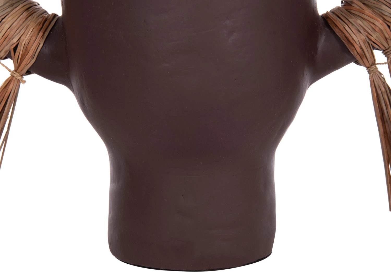 Vazo dekorative tavoline ALICA, terrakotë, ngjyrë çokollate, me bar të thatë, 55x19x34cm