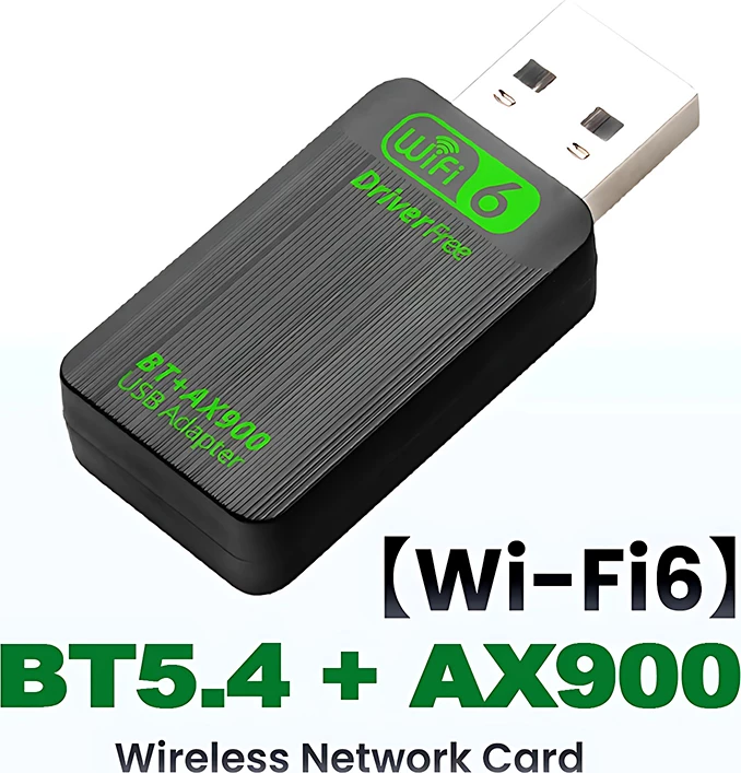 Adaptor USB WiFi 6 & Bluetooth 5.4 për Lidhje Ultra të Shpejtë – AX900