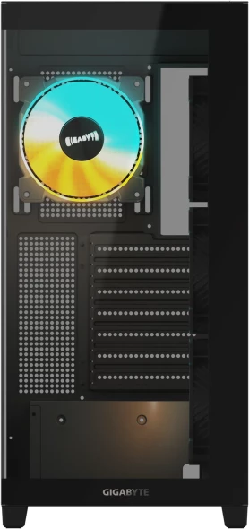 Kasë GIGABYTE C500 Panoramic Stealth Ice GB-C500P ST ATX midi tower, tempered glass, 4x ARGB fans, USB-C USB 3.2 Gen2, e zezë