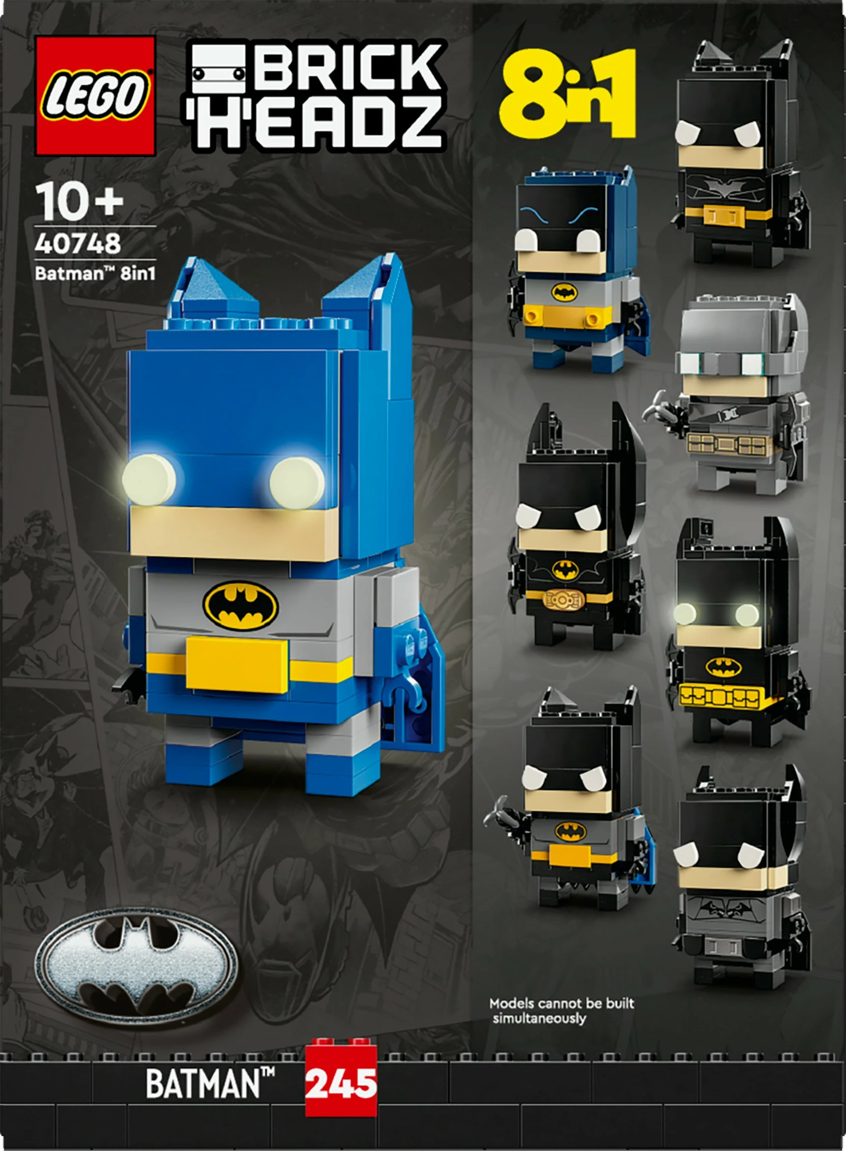 Set ndërtimi LEGO 40748, Batman 8in1, 325 pjesë, shumëngjyrësh