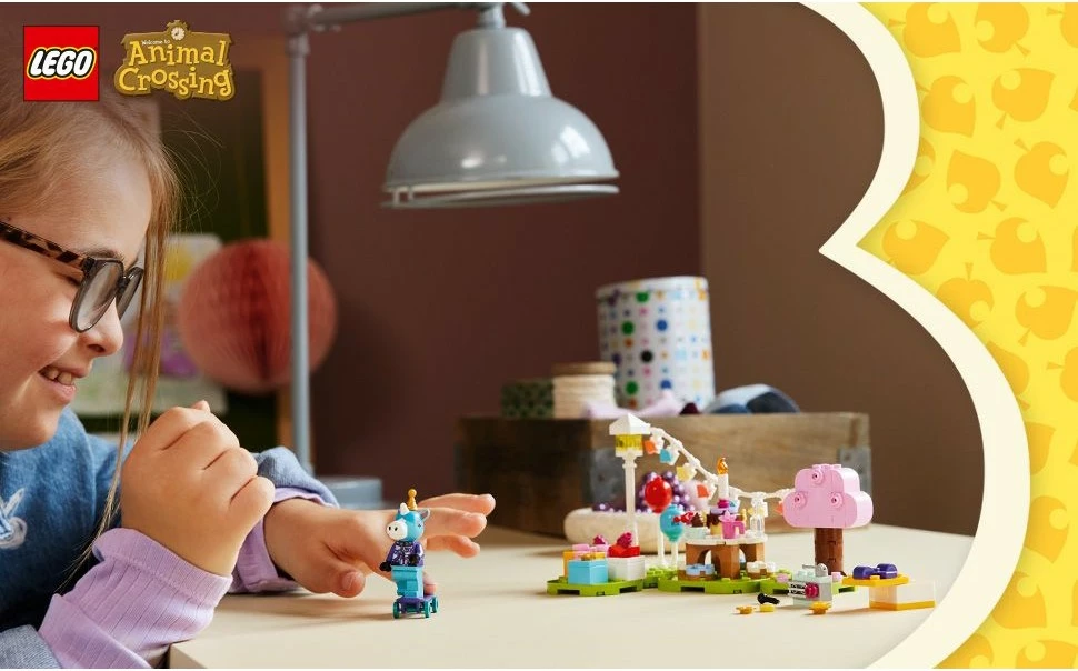 Set ndërtimi LEGO Animal Crossing 77046 Julian's Birthday Party, 170 pjesë, multikolor