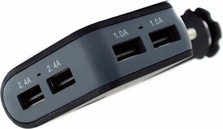 Karikues veture PAMA 9259, 12/24V, 4x USB, 6.8A, me LED dhe buton ON/OFF, zi