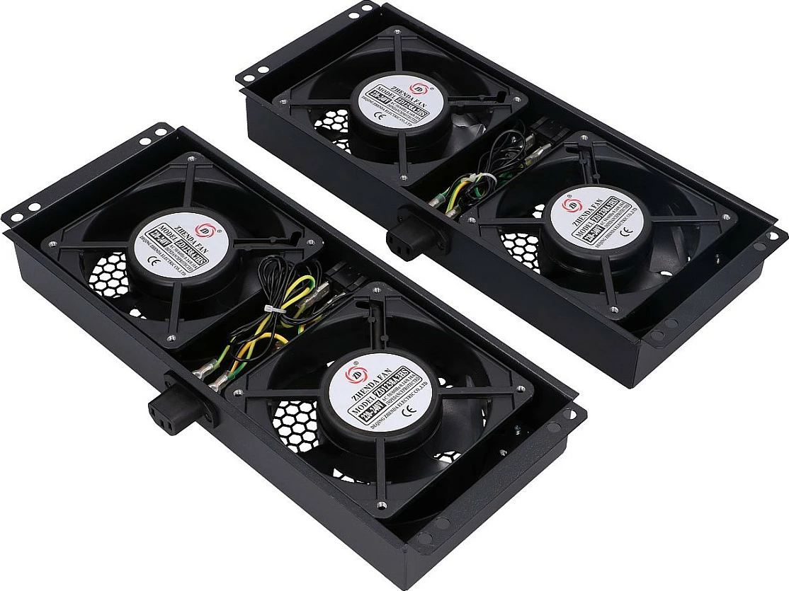 Modul ftohës për rack Extralink 4 WAY FAN UNIT, 4 ventilatorë, prizë EU 2 m, i zi