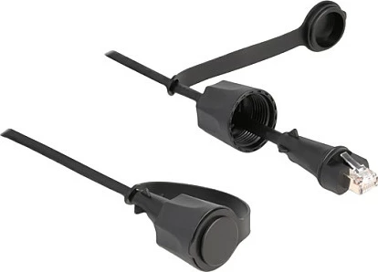 Kabllo rrjeti DeLOCK Cat6 RJ45-RJ45 3 m, IP68 outdoor, e zezë