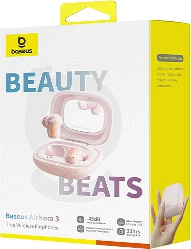 Kufje Baseus AirNora 3, True Wireless Stereo (TWS), Bluetooth, Rozë