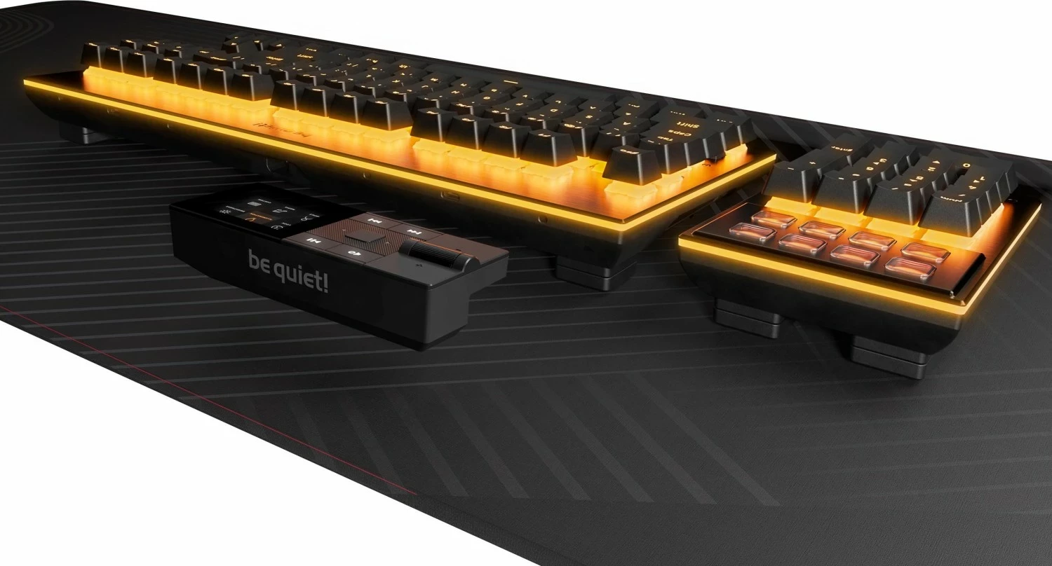 Tastierë mekanike be quiet! Dark Mount Silent Linear, RGB, full-size, me wrist rest, e zezë