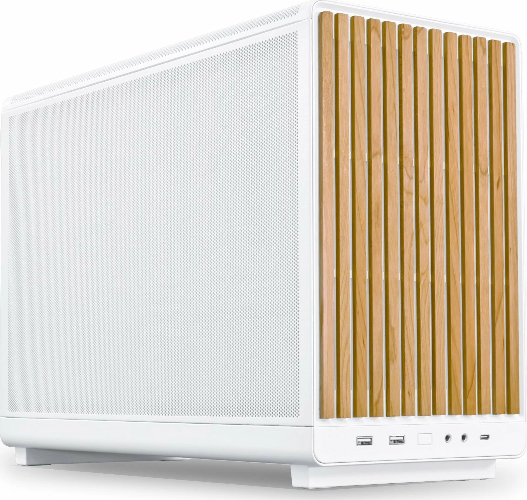 Kasë Lian Li DAN A3 Wood Edition A3-MATX-WD Micro-ATX/Mini-ITX 26L, e bardhë