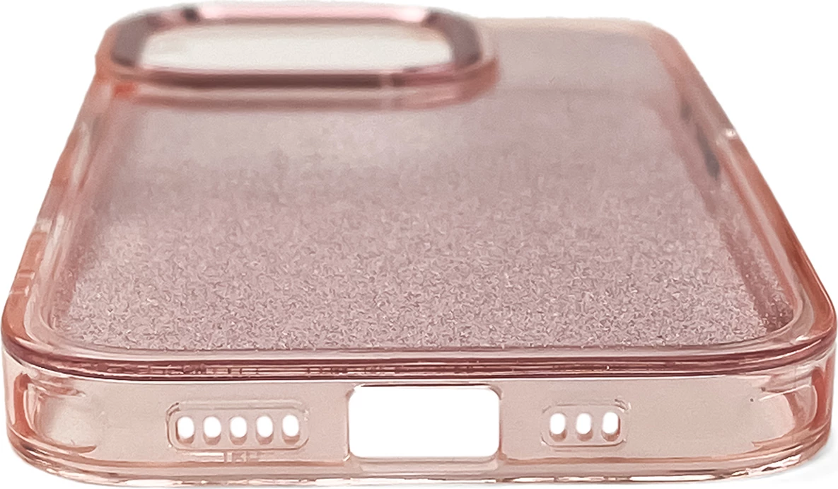 Mbështjellës Hurtel Glitter Case për iPhone 16 Pro, rozë me shkëlqim