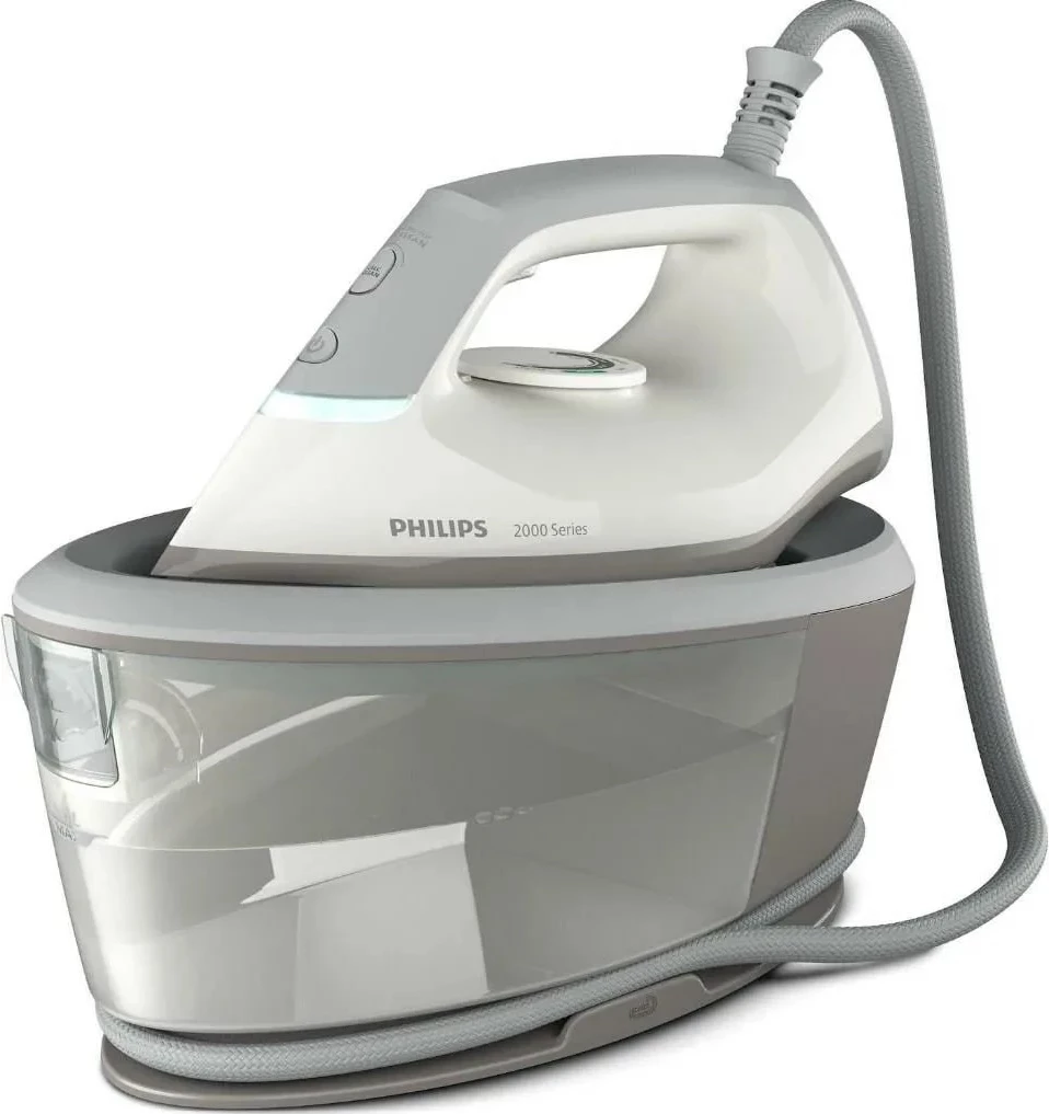 Hekur me avull Philips 2000 Series PSG2000/80, 2400 W, 1.4 L, pllaka qeramike, Gri/Bardhë
