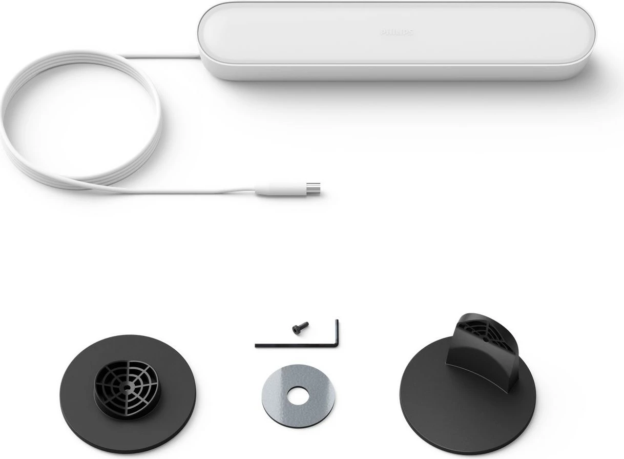 Dritë murale e mençur Philips Hue Play, Bluetooth/Zigbee, LED e integruar, Bardhë