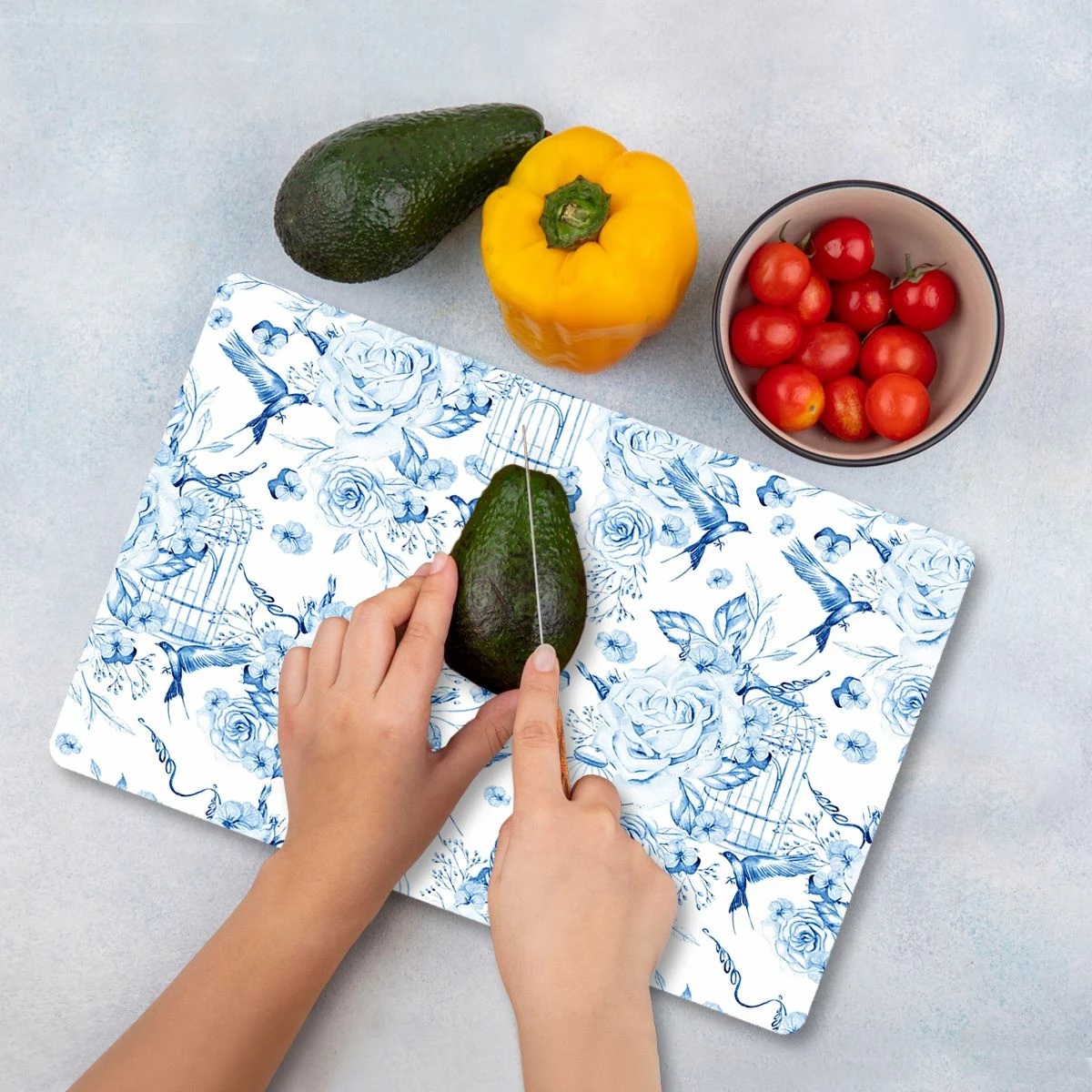 Dërrasë prerëse Hermia, xham i temperuar, shumëngjyrëshe, Ckt114 - 2030, 20x30cm