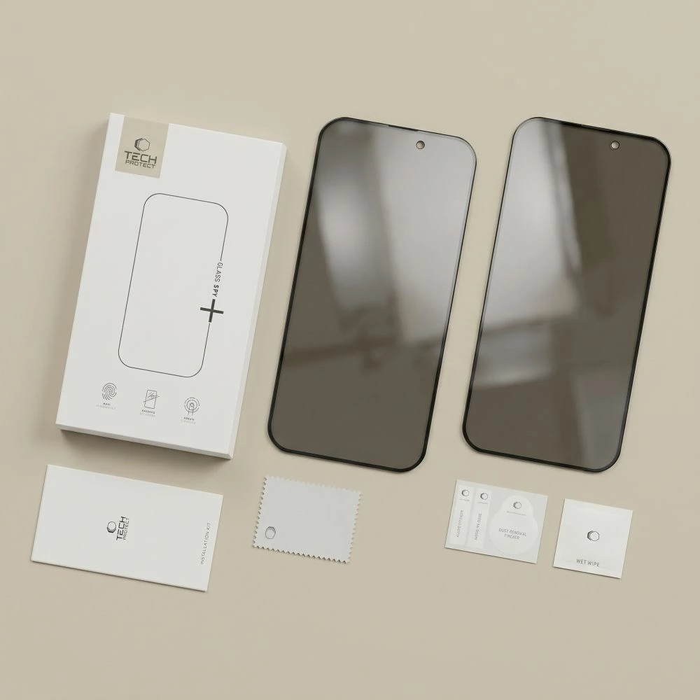 Xham i kalitur privatësie Tech-Protect Glass SPY+ për iPhone 18 Pro Max, 2 copë