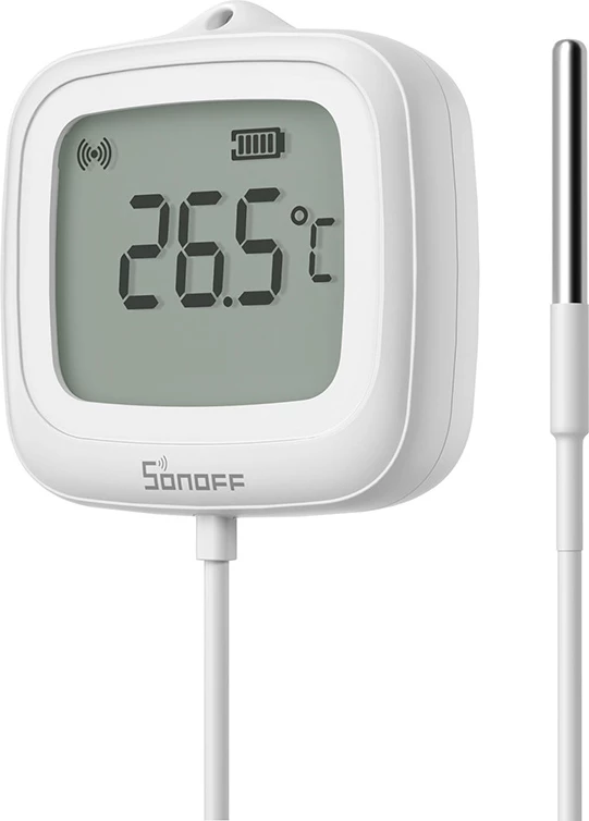 Sensor temperature Sonoff SNZB-02LD me sondë, i bardhë