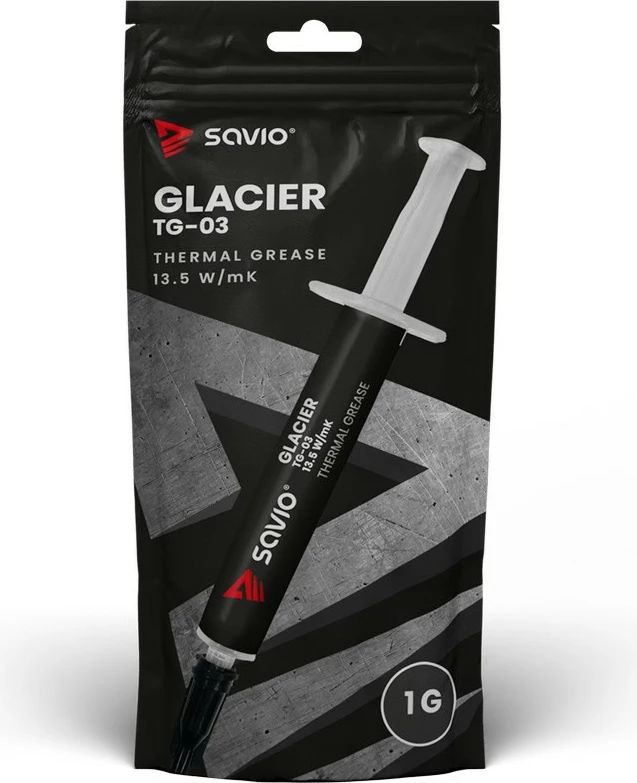 Pasta termike Savio Glacier TG-03, 1g, 13.5 W/mK, Gri