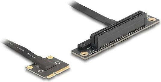 Kabllo adapter DeLOCK 81295 Mini PCI Express në PCIe, 0.2 m, e zezë