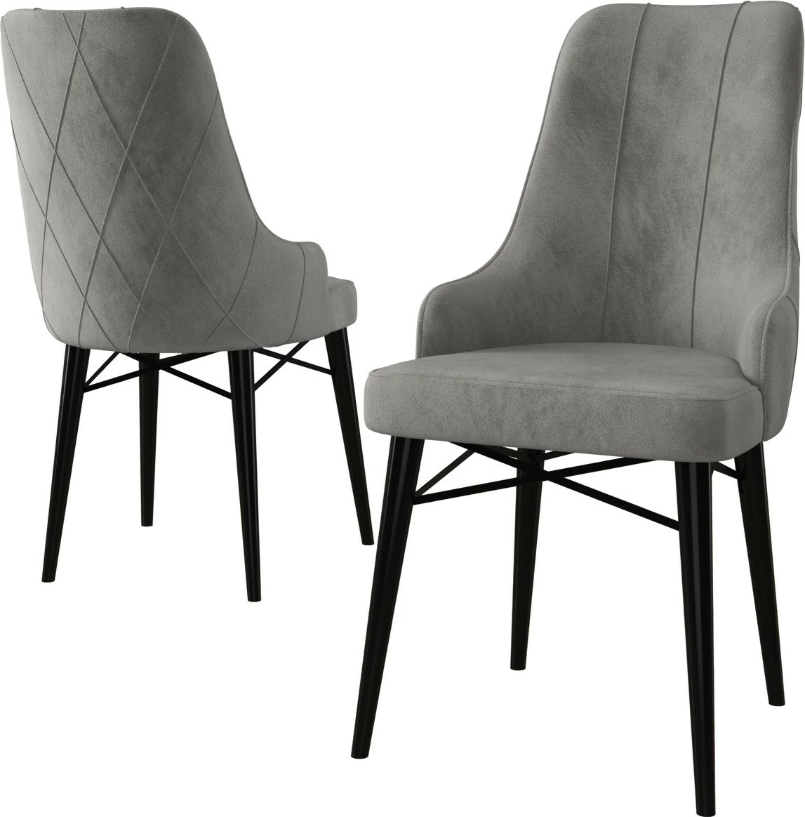 Set karrigesh (6 copë) Hanah Home, Neta, gri, e zezë