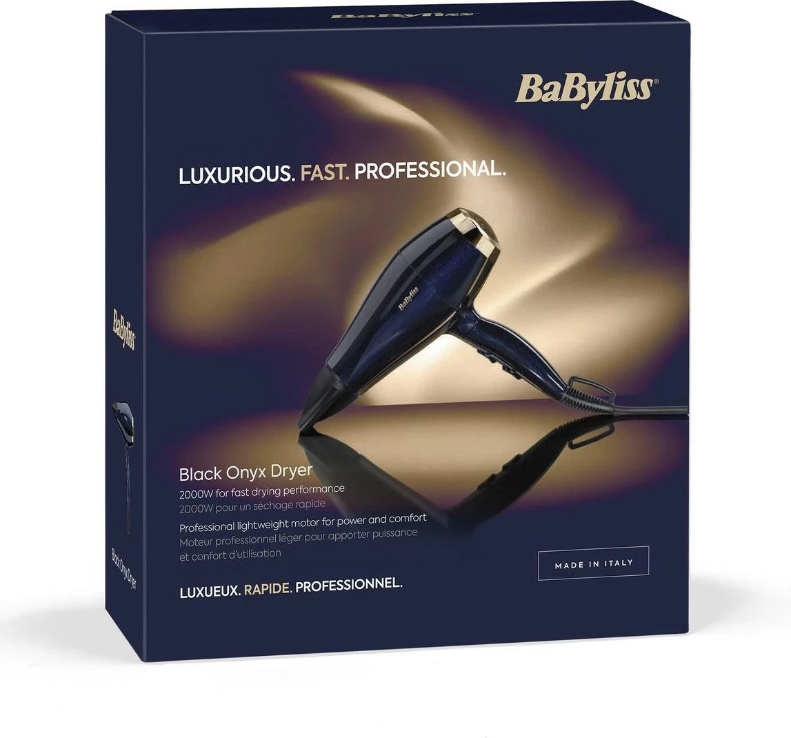 Tharëse flokësh BaByliss Black Onyx, e zezë