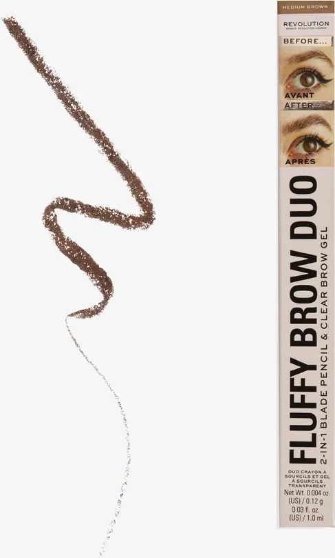 Revolution - Eyebrow pencil Fluffy Brow Filter Duo - MEDIUM BROWN
