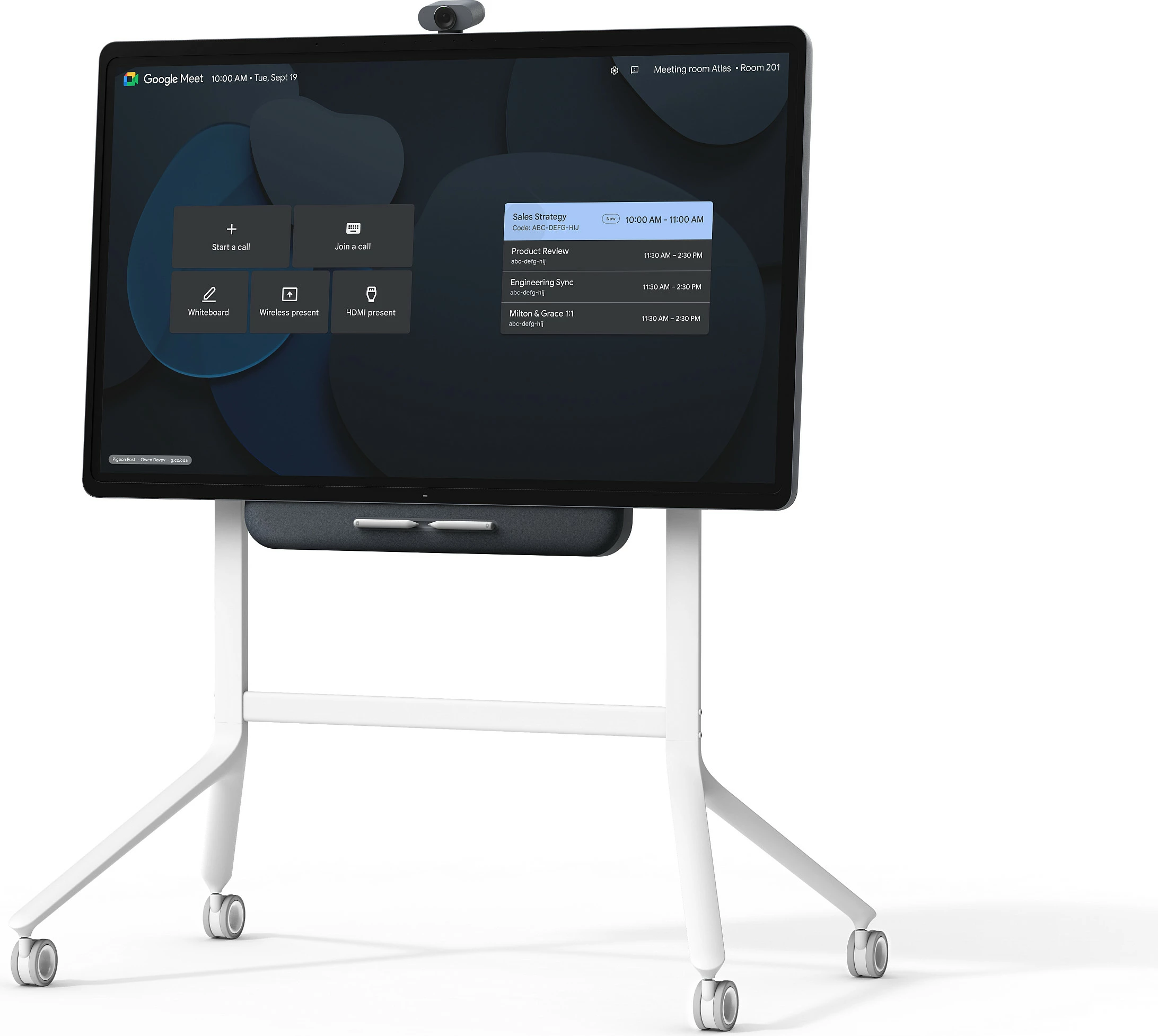 Ekran interaktiv AVOCOR Google Meet 65'', 4K, Touchscreen, USB-C, HDMI, gri