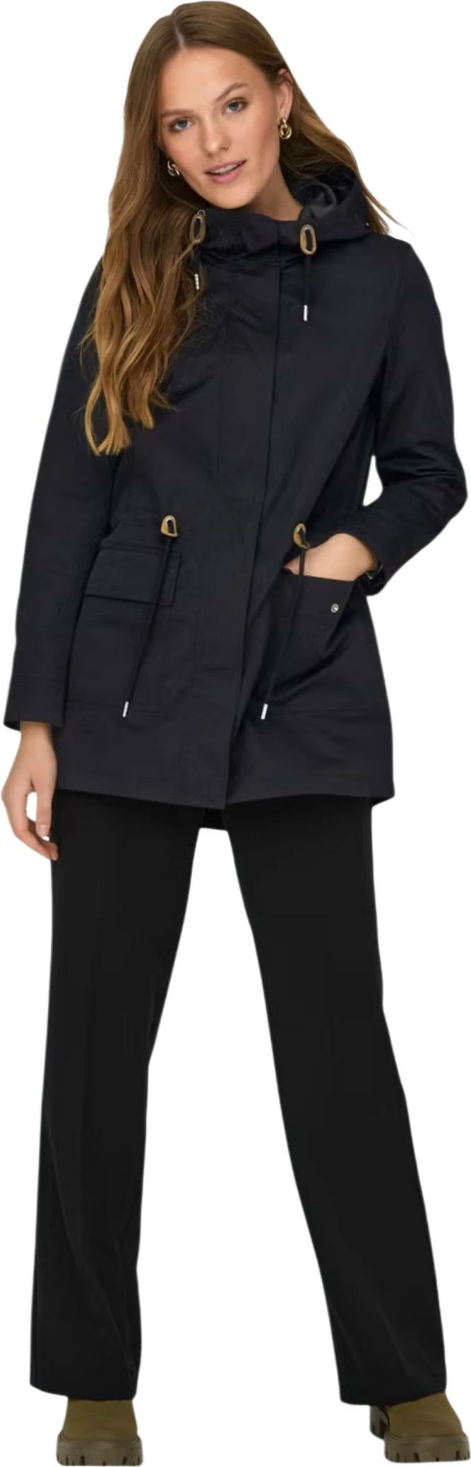 Jakne parka për femra Only ONLLOUISE 15312869, e zezë [Madhësia: M]
