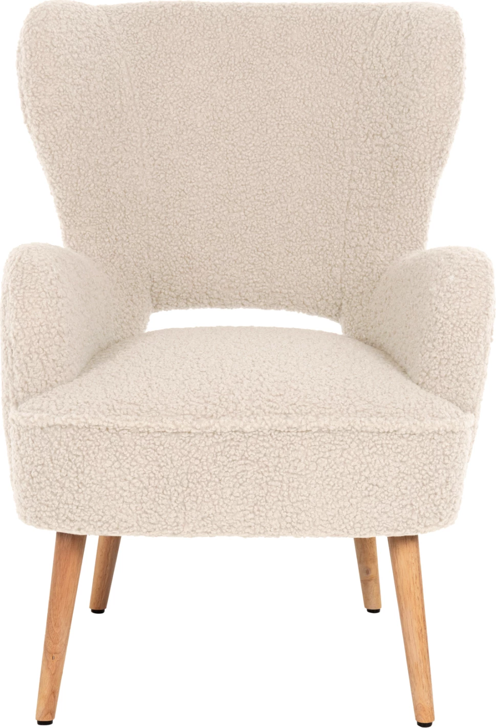 Fotelje MYLIE FH8394.23, pëlhurë boucle ecru, 66x75x93H cm