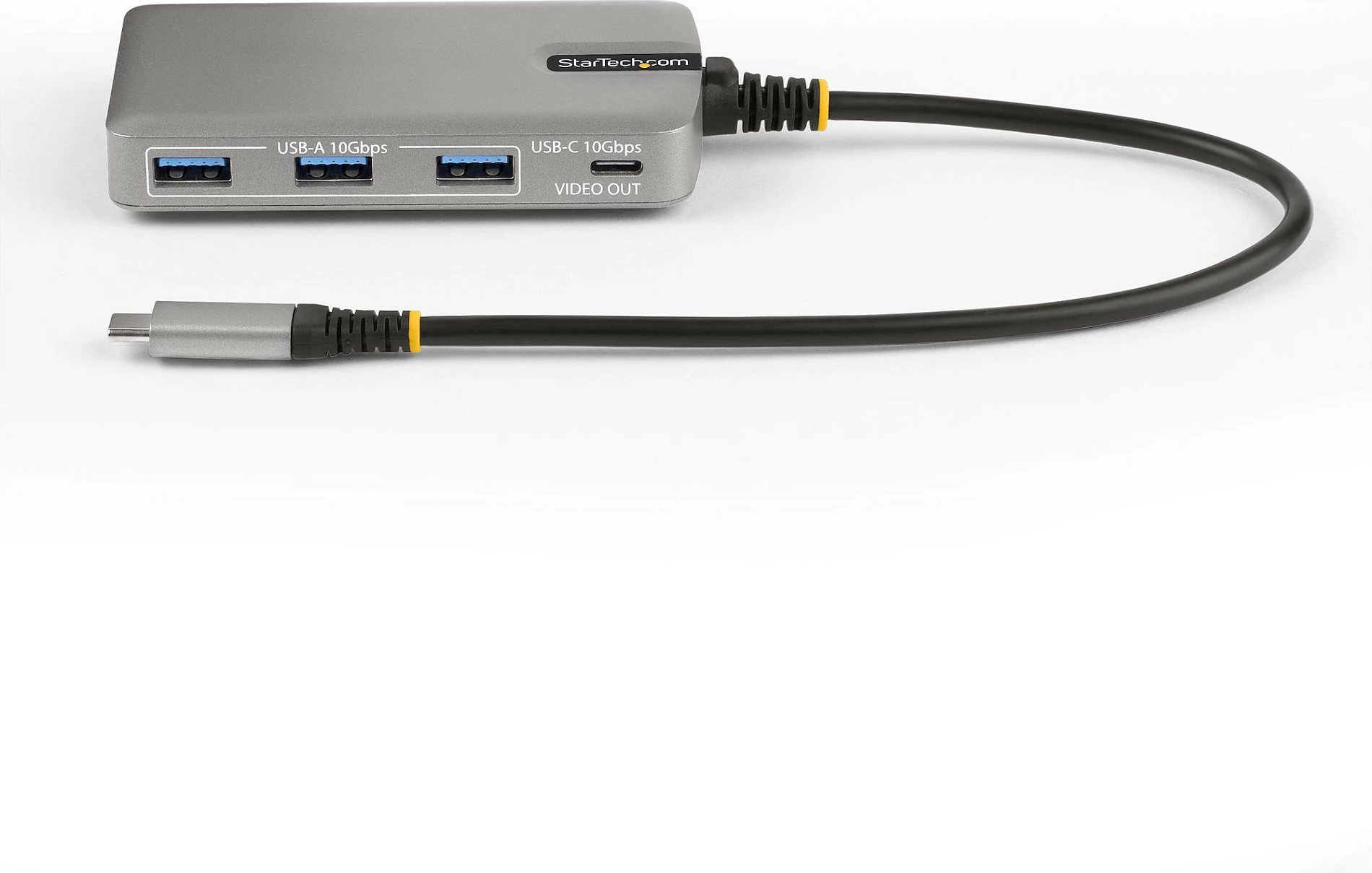 Hub USB-C StarTech 4-Port, 3x USB-A + 1x USB-C me DP Alt Mode 4K 60Hz, PD 100W, 10Gbps, gri